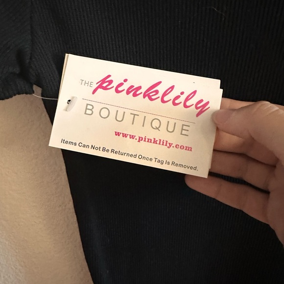 Pink Lily Black Ribbed Dress - Picture 3 of 4